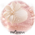 PAVQERINA™ Celeste Pearl Veil Pillbox Hat
