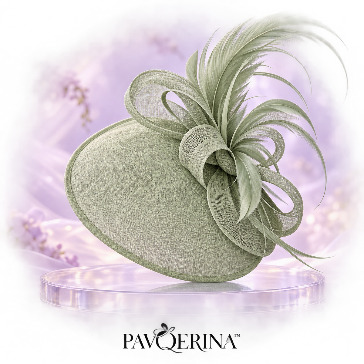 PAVQERINA™ Elowen Feather Disc Fascinator
