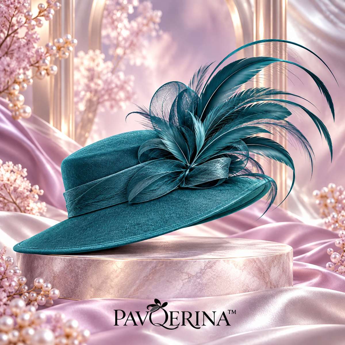 PAVQERINA™ Arabella Sinamay Halo Fascinator